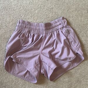 Women’s Lululemon Shorts - Lilac Elastic Waist Performance Shorts